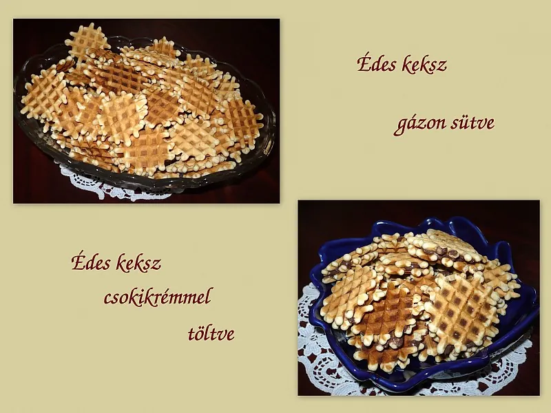 Édes keksz gázsütővel készítve