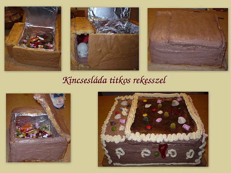 Kincsesláda titkos rekesszel