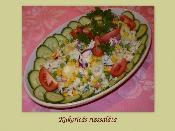 Kukoricás rizssaláta