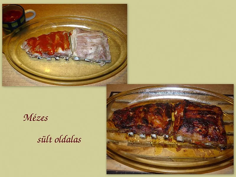 Mézes sült oldalas