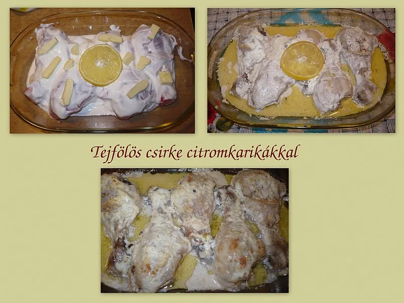 Tejfölös csirke citromkarikákkal